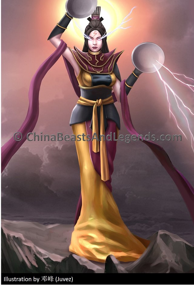 Lightning Goddess 电母 (diàn mǔ) - China Beasts and Legends